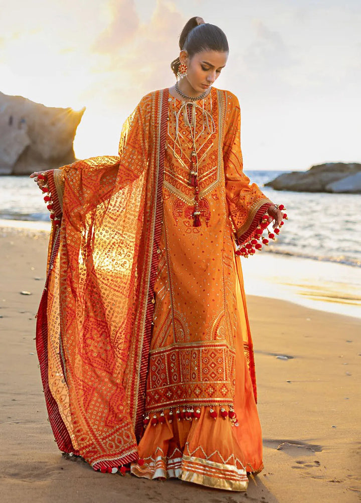 Gul Ahmed Embroidered Lawn Suits Unstitched 3 Piece GA25CH BM-52020 - Summer Collection