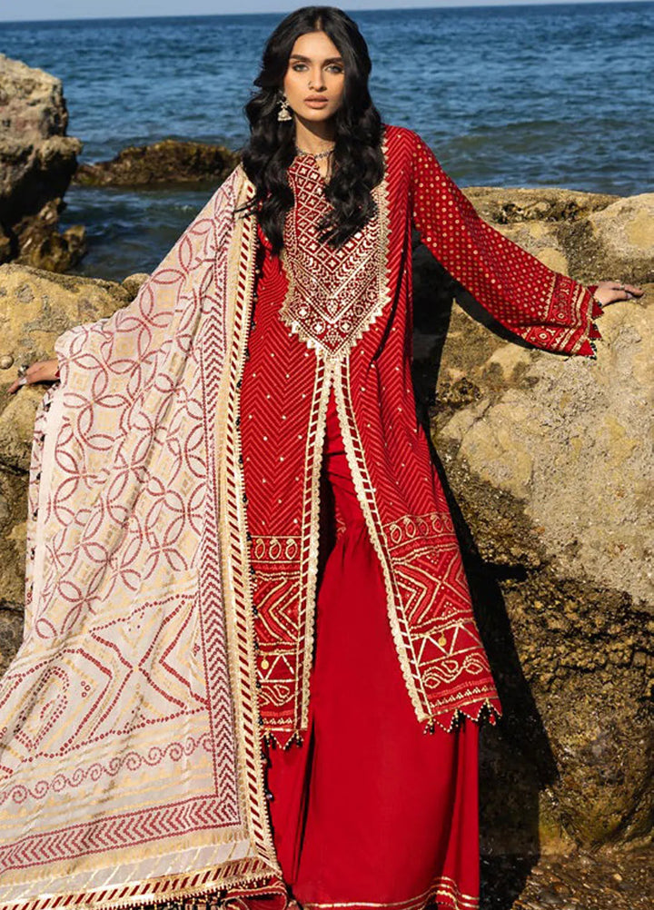 Gul Ahmed Embroidered Lawn Suits Unstitched 3 Piece GA25CH BM-52022 - Summer Collection