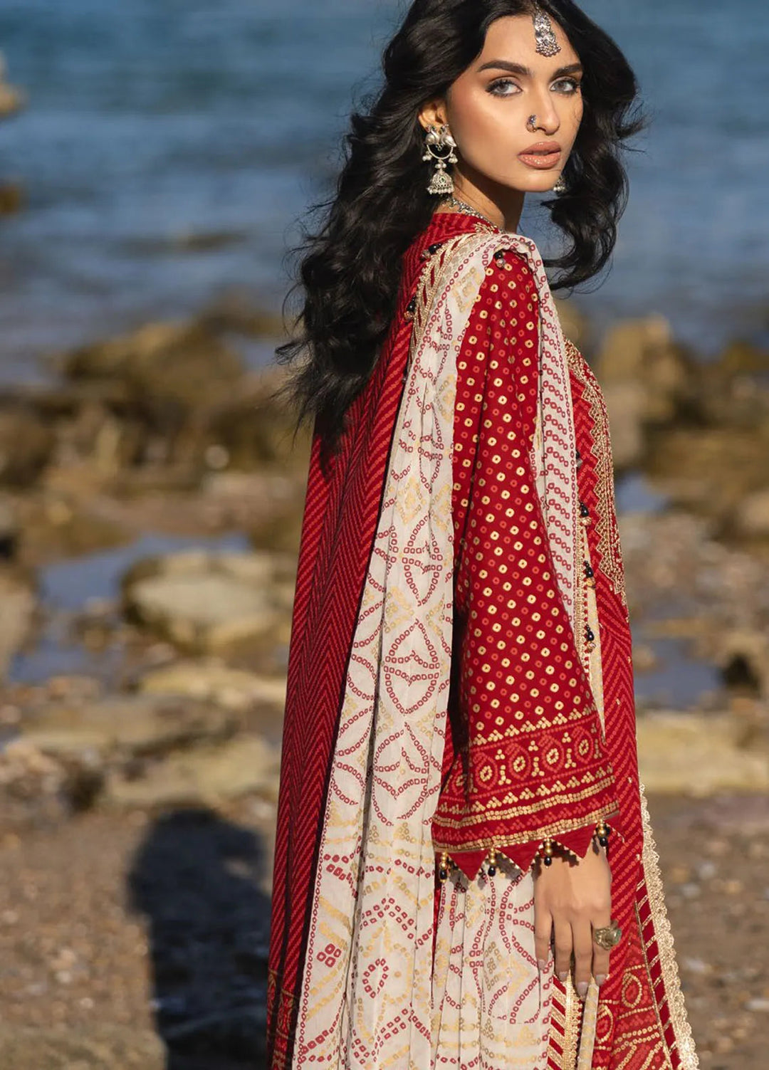 Gul Ahmed Embroidered Lawn Suits Unstitched 3 Piece GA25CH BM-52022 - Summer Collection