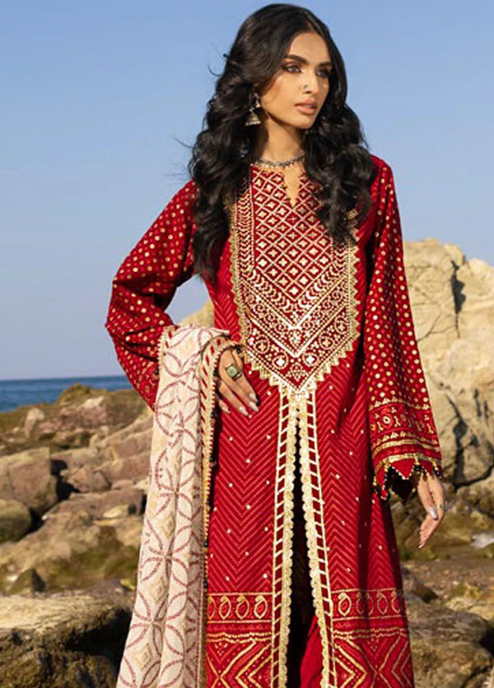 Gul Ahmed Embroidered Lawn Suits Unstitched 3 Piece GA25CH BM-52022 - Summer Collection