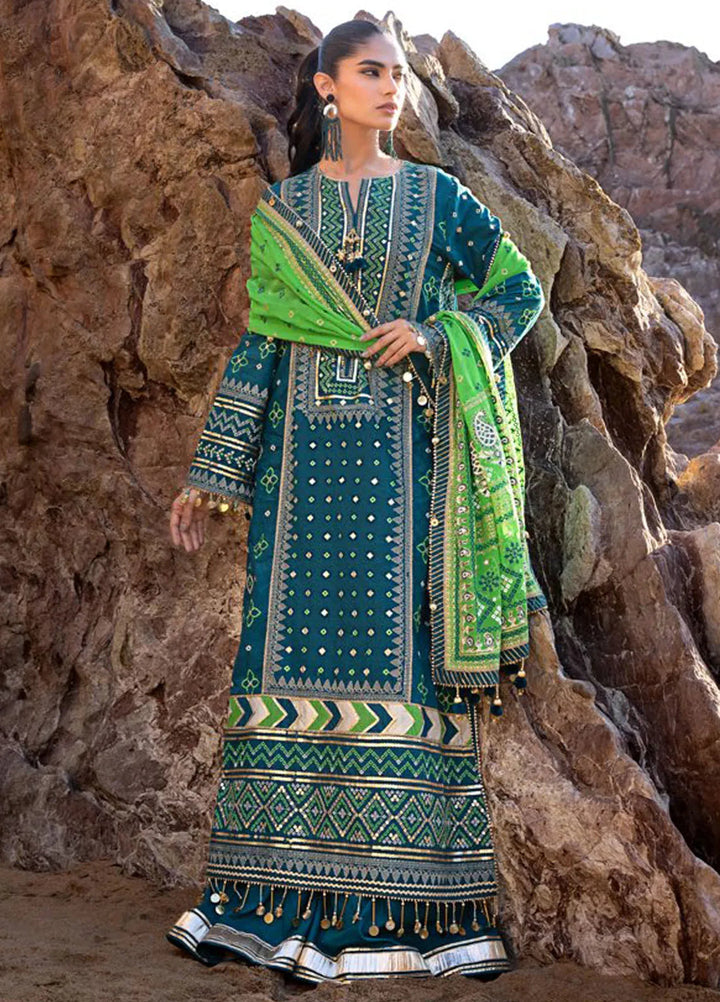 Gul Ahmed Embroidered Lawn Suits Unstitched 3 Piece GA25CH BM-52025 - Summer Collection