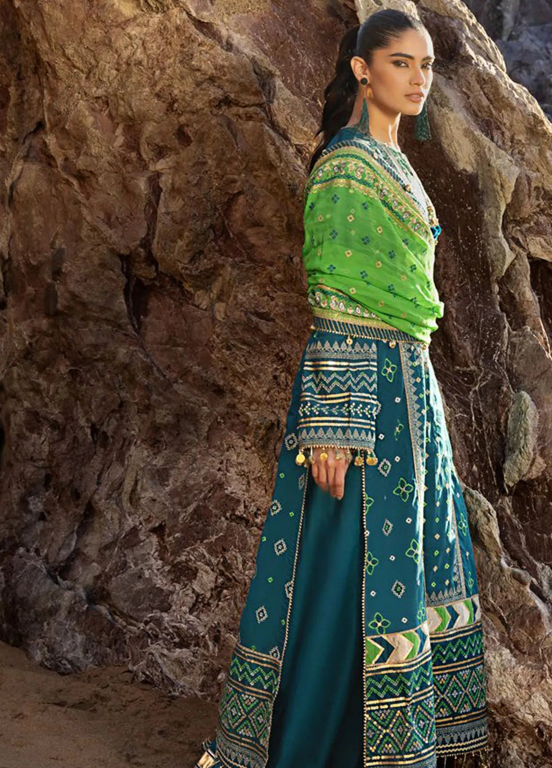 Gul Ahmed Embroidered Lawn Suits Unstitched 3 Piece GA25CH BM-52025 - Summer Collection