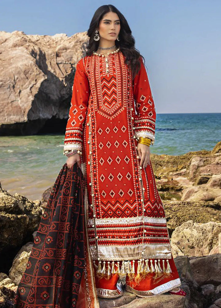 Gul Ahmed Embroidered Lawn Suits Unstitched 3 Piece GA25CH CL-52443 - Summer Collection