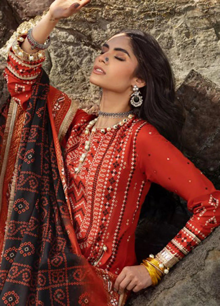 Gul Ahmed Embroidered Lawn Suits Unstitched 3 Piece GA25CH CL-52443 - Summer Collection