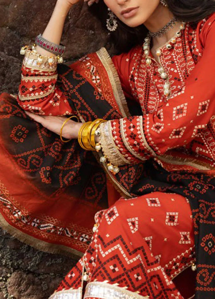 Gul Ahmed Embroidered Lawn Suits Unstitched 3 Piece GA25CH CL-52443 - Summer Collection