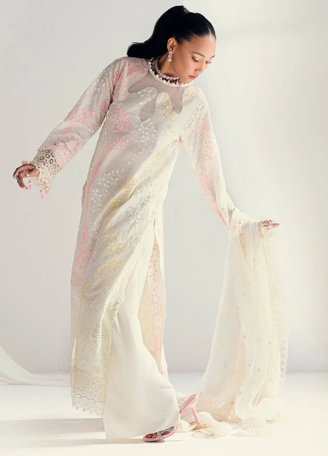 Gul Ahmed Embroidered Lawn Suits Unstitched 3 Piece GA25CK PM-52047 - Summer Collection