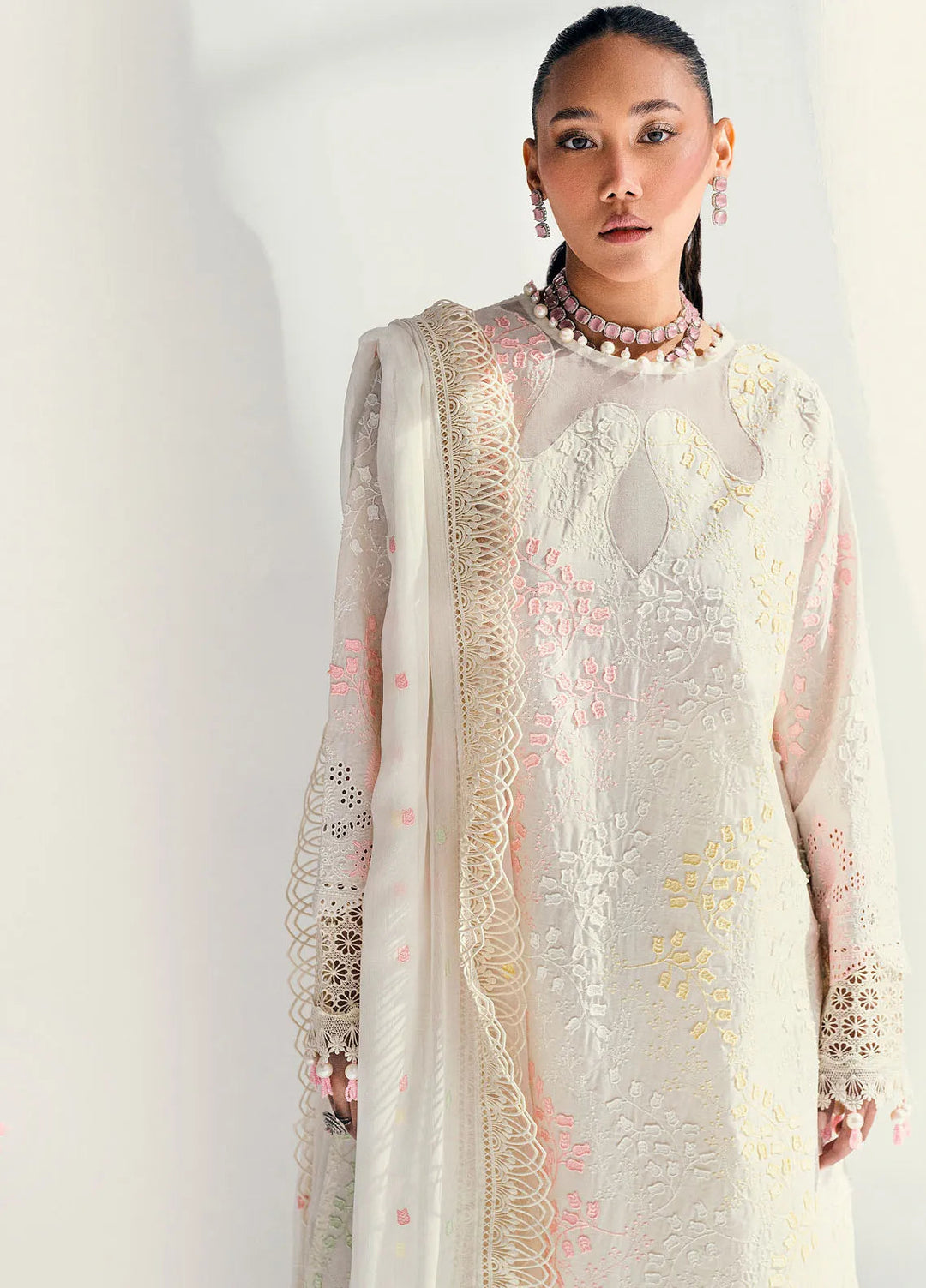 Gul Ahmed Embroidered Lawn Suits Unstitched 3 Piece GA25CK PM-52047 - Summer Collection