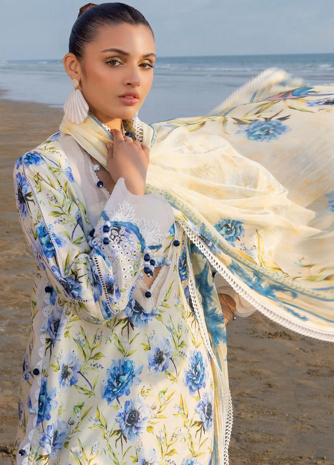 Gul Ahmed Embroidered Lawn Suits Unstitched 3 Piece GA25NS BM-42036 - Summer Collection