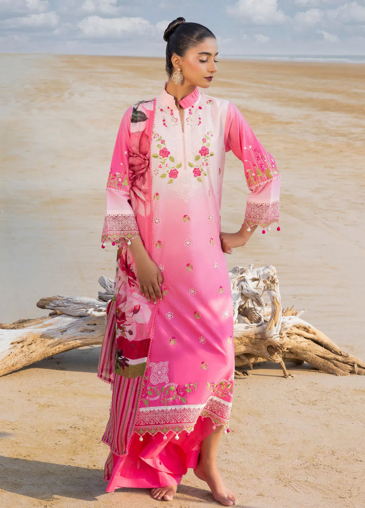 Gul Ahmed Embroidered Lawn Suits Unstitched 3 Piece GA25NS BM-52029 - Summer Collection