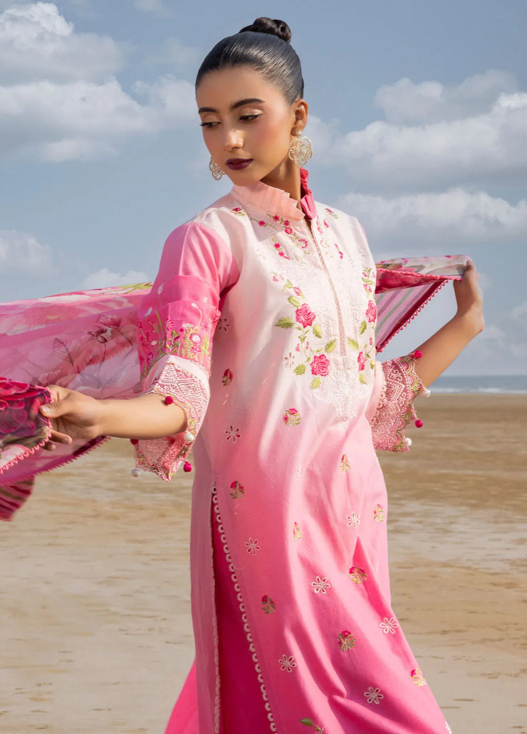 Gul Ahmed Embroidered Lawn Suits Unstitched 3 Piece GA25NS BM-52029 - Summer Collection