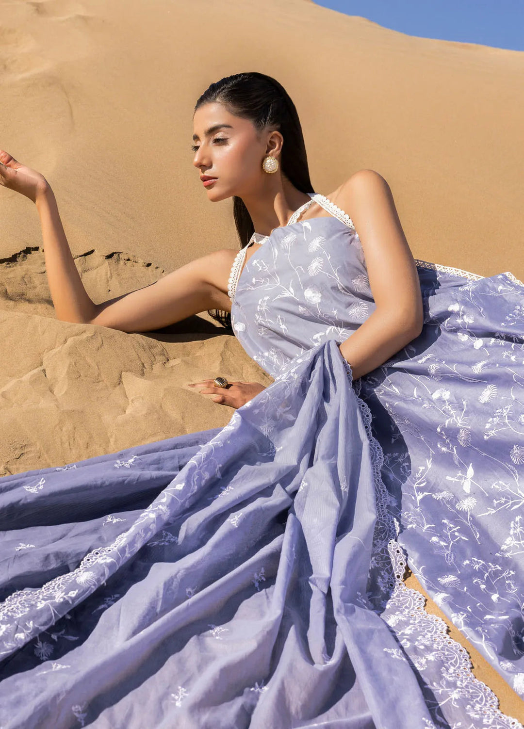 Gul Ahmed Embroidered Lawn Suits Unstitched 3 Piece GA25NS DN-52005 - Summer Collection