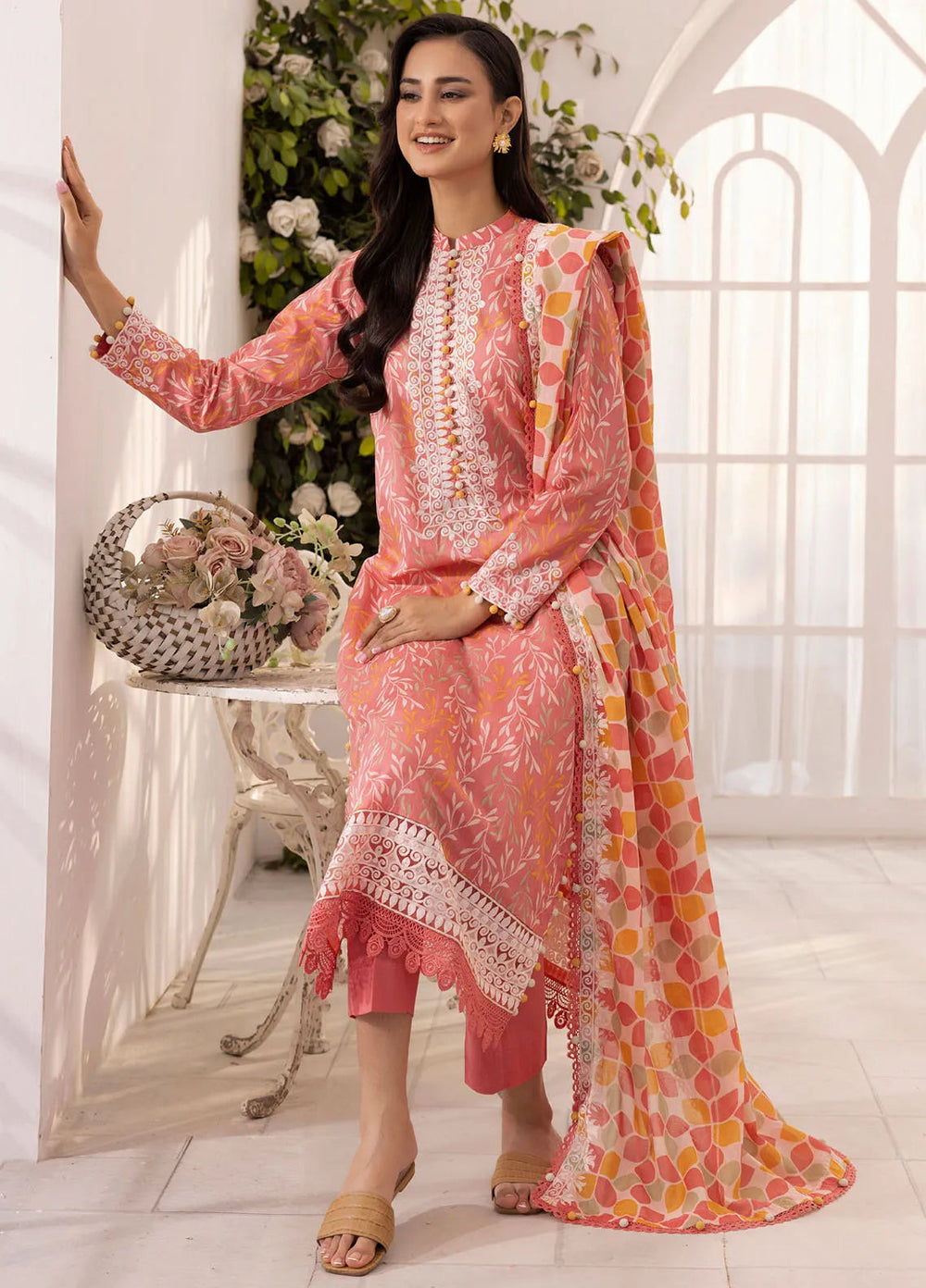 Gul Ahmed Embroidered Lawn Suits Unstitched 3 Piece GA25TA CL-52001 - Summer Collection
