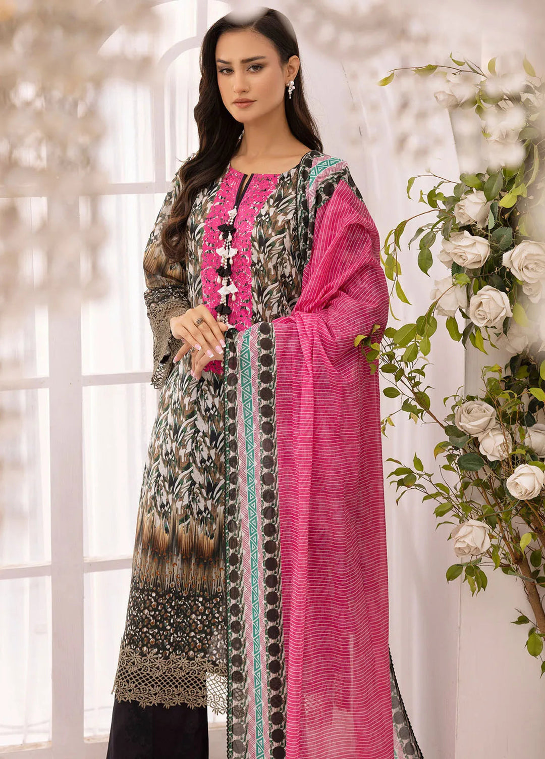 Gul Ahmed Embroidered Lawn Suits Unstitched 3 Piece GA25TA CL-52314 - Summer Collection
