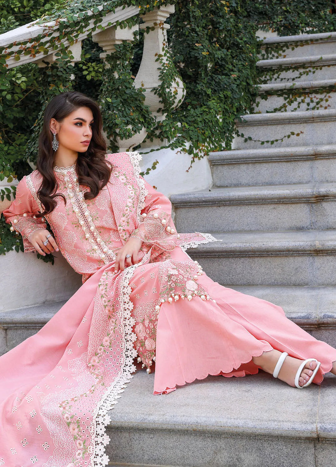 Gul Ahmed Embroidered Lawn Suits Unstitched 3 Piece GA25TJS PM-52011 - Summer Collection