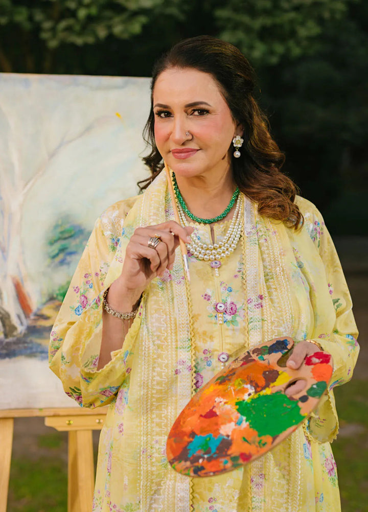 Gul Ahmed Embroidered Lawn Suits Unstitched 3 Piece GA25TM BM-52007 - Summer Collection