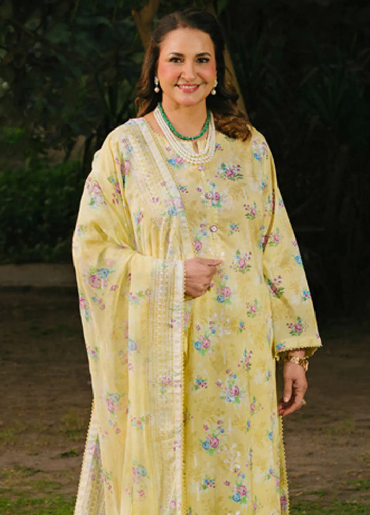 Gul Ahmed Embroidered Lawn Suits Unstitched 3 Piece GA25TM BM-52007 - Summer Collection