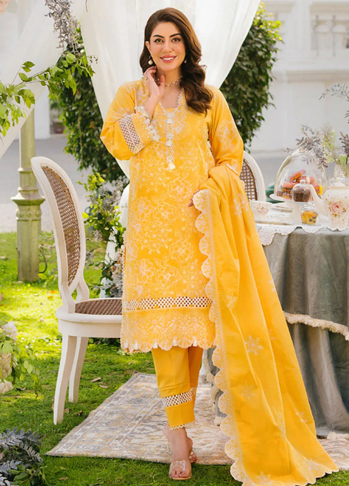 Gul Ahmed Embroidered Lawn Suits Unstitched 3 Piece GA25TM DN-52001 - Summer Collection