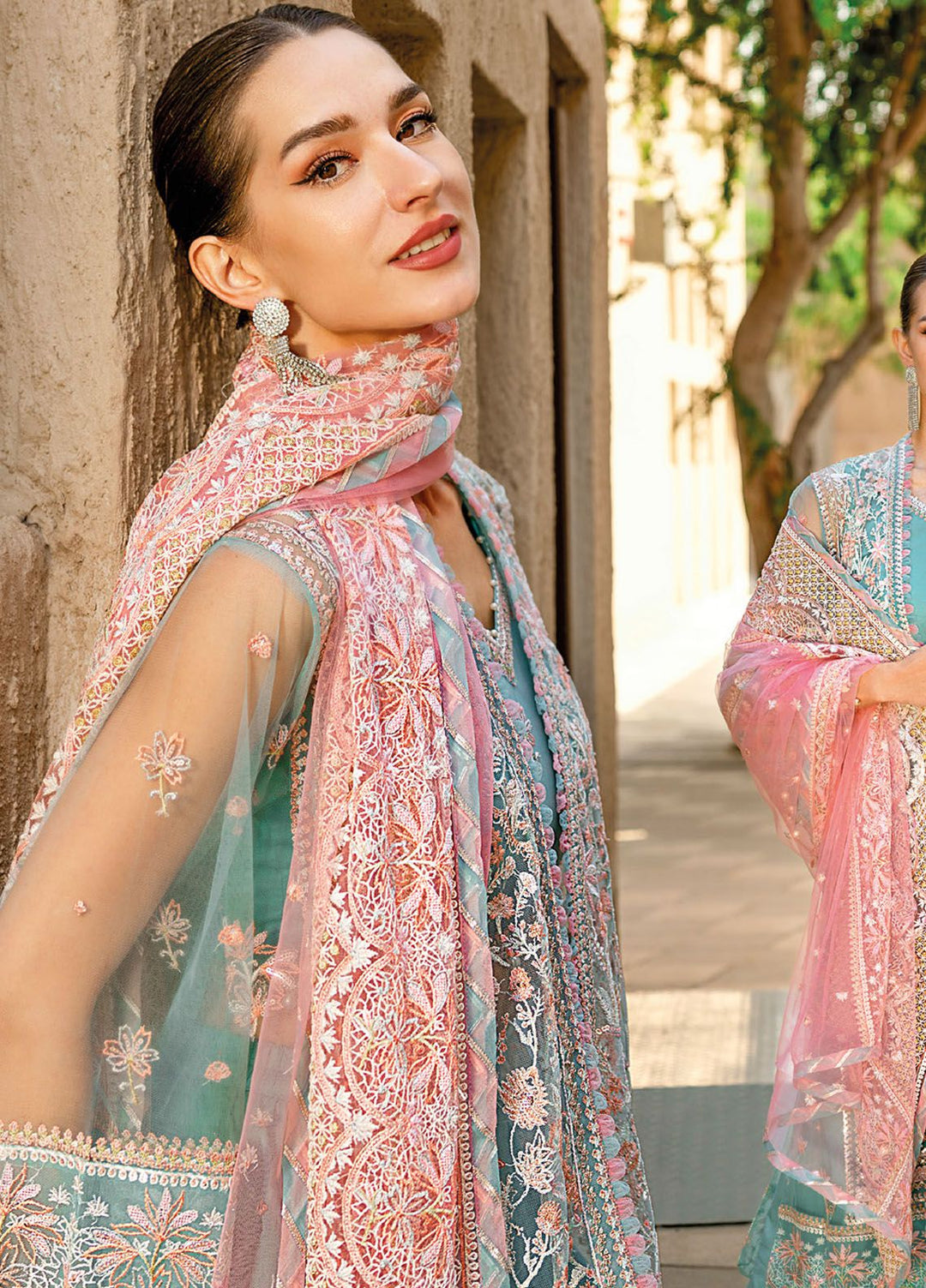 Gul Ahmed Embroidered Net Suits Unstitched 3 Piece GA24LF FE-42010 - Festive Collection