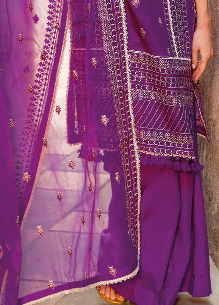 Gul Ahmed Embroidered Net Suits Unstitched 3 Piece GA24LF FE-42019 - Festive Collection