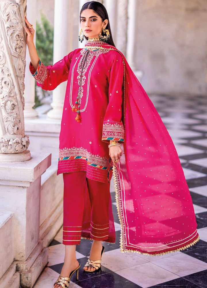 Gul Ahmed Embroidered Raw Silk Suits Unstitched 3 Piece GA24LF FE-42012 - Festive Collection