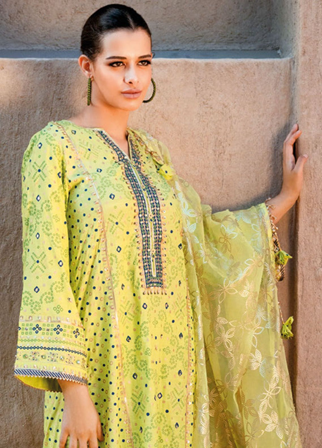 Gul Ahmed Embroidered Raw Silk Suits Unstitched 3 Piece GA24LF FE-42080 - Festive Collection