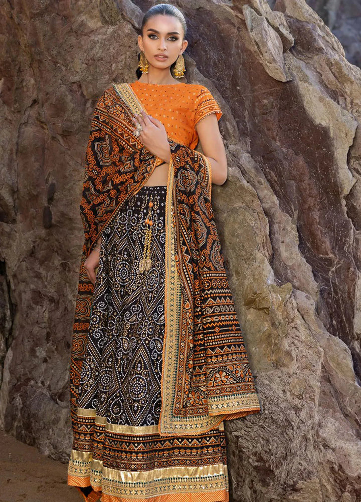 Gul Ahmed Embroidered Raw Silk Suits Unstitched 3 Piece GA25CH PRW-52022 - Summer Collection