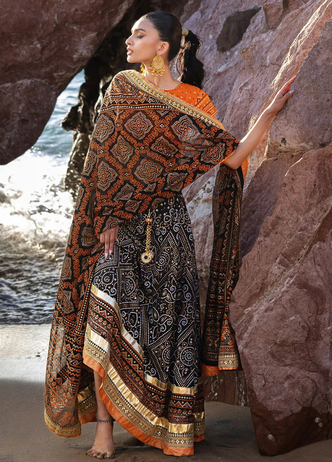 Gul Ahmed Embroidered Raw Silk Suits Unstitched 3 Piece GA25CH PRW-52022 - Summer Collection