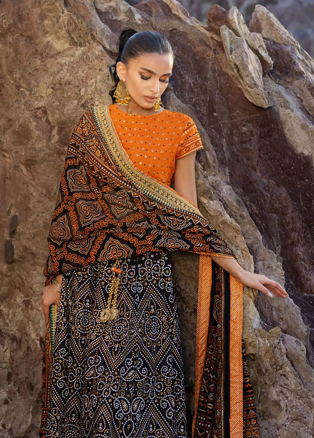 Gul Ahmed Embroidered Raw Silk Suits Unstitched 3 Piece GA25CH PRW-52022 - Summer Collection