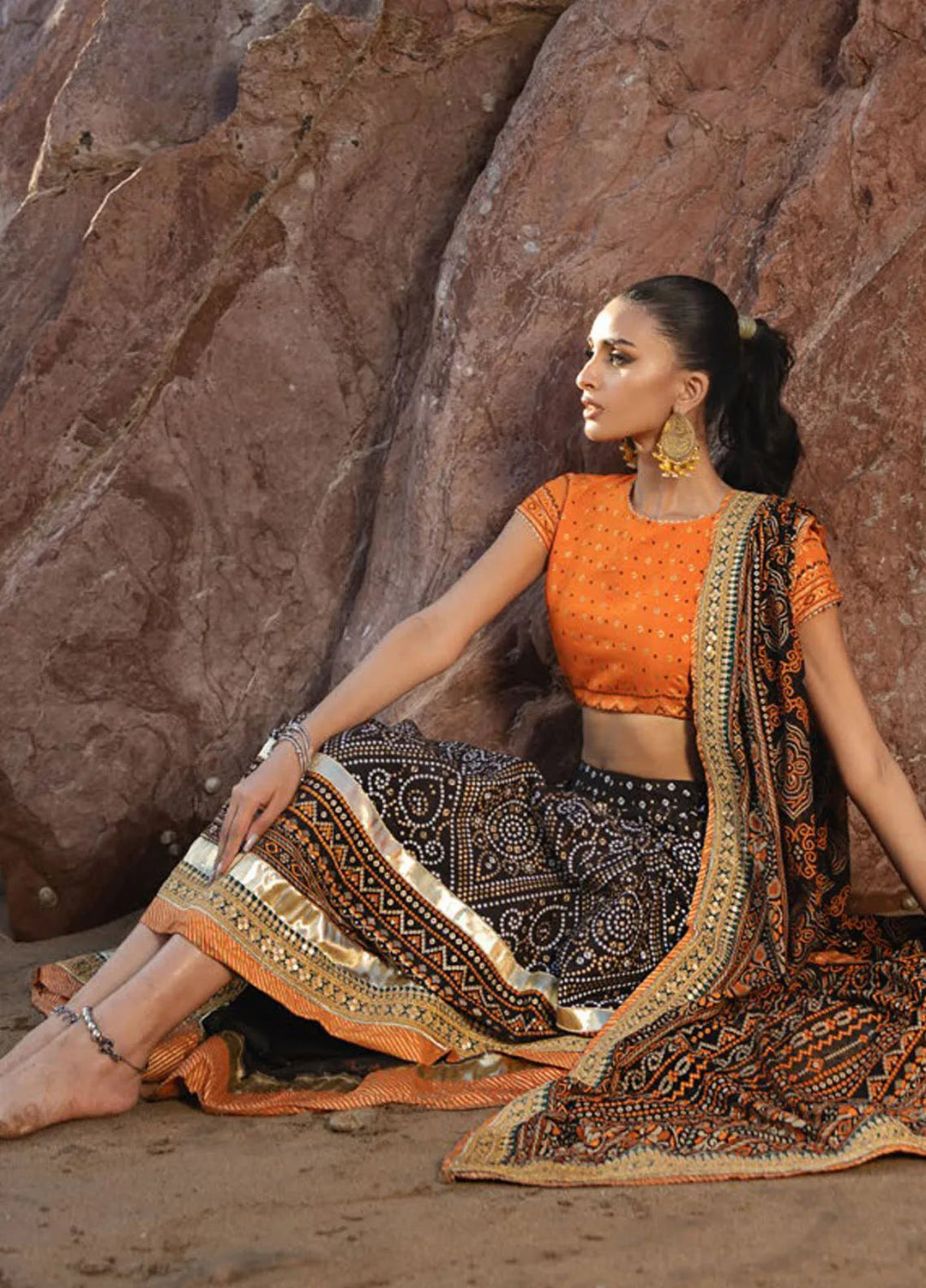 Gul Ahmed Embroidered Raw Silk Suits Unstitched 3 Piece GA25CH PRW-52022 - Summer Collection