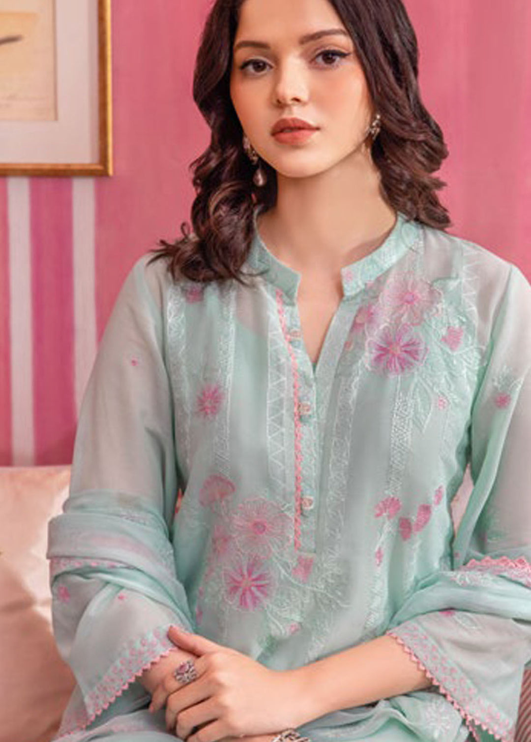 Gul Ahmed Embroidered Swiss Voile Suits Unstitched 3 Piece GA24PS LSV 42001 - Summer Collection