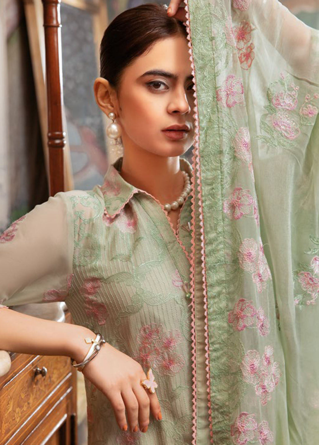Gul Ahmed Embroidered Swiss Voile Suits Unstitched 3 Piece GA24PS LSV 42002 - Summer Collection