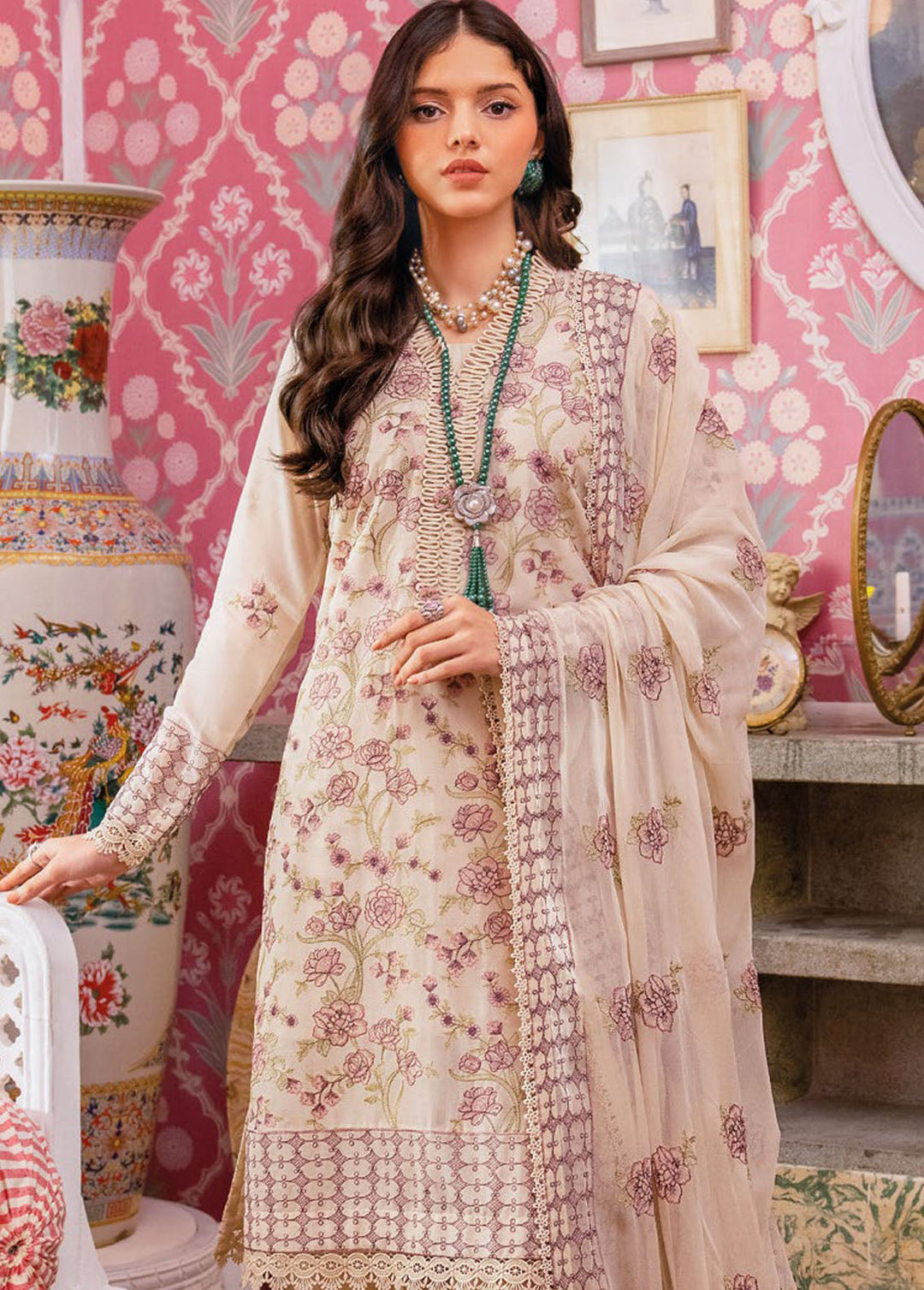 Gul Ahmed Embroidered Swiss Voile Suits Unstitched 3 Piece GA24PS LSV 42005 - Summer Collection