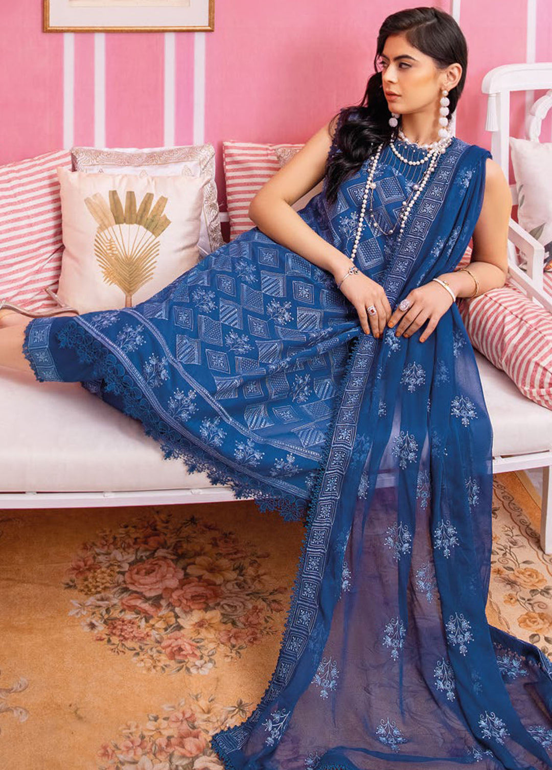 Gul Ahmed Embroidered Swiss Voile Suits Unstitched 3 Piece GA24PS LSV 42006 - Summer Collection