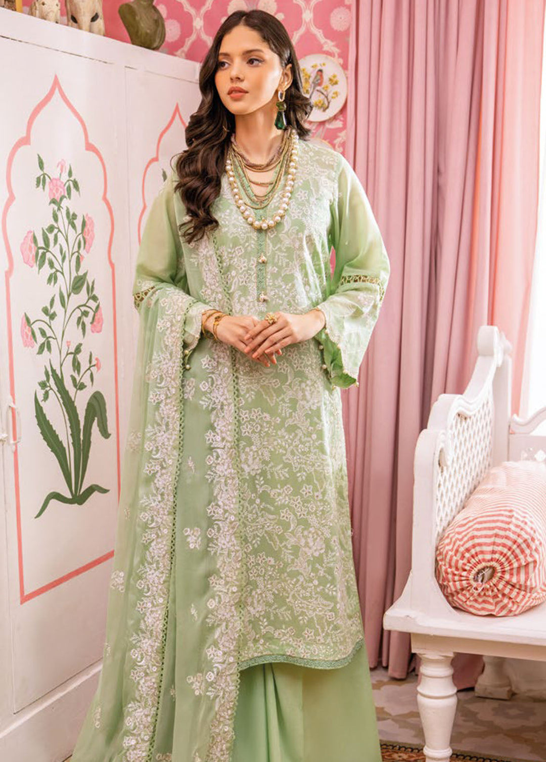 Gul Ahmed Embroidered Swiss Voile Suits Unstitched 3 Piece GA24PS LSV 42013 - Summer Collection