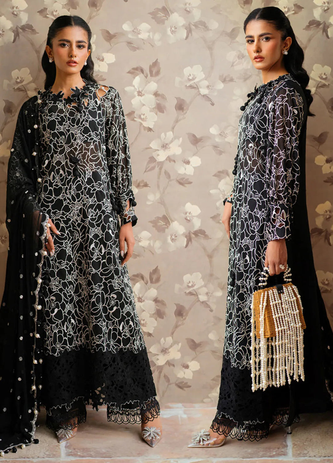 Gul Ahmed Embroidered Swiss Voile Suits Unstitched 3 Piece GA25PL LSV-52002 - Summer Collection