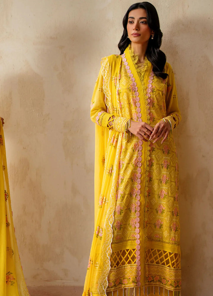 Gul Ahmed Embroidered Swiss Voile Suits Unstitched 3 Piece GA25PL LSV-52010 - Summer Collection