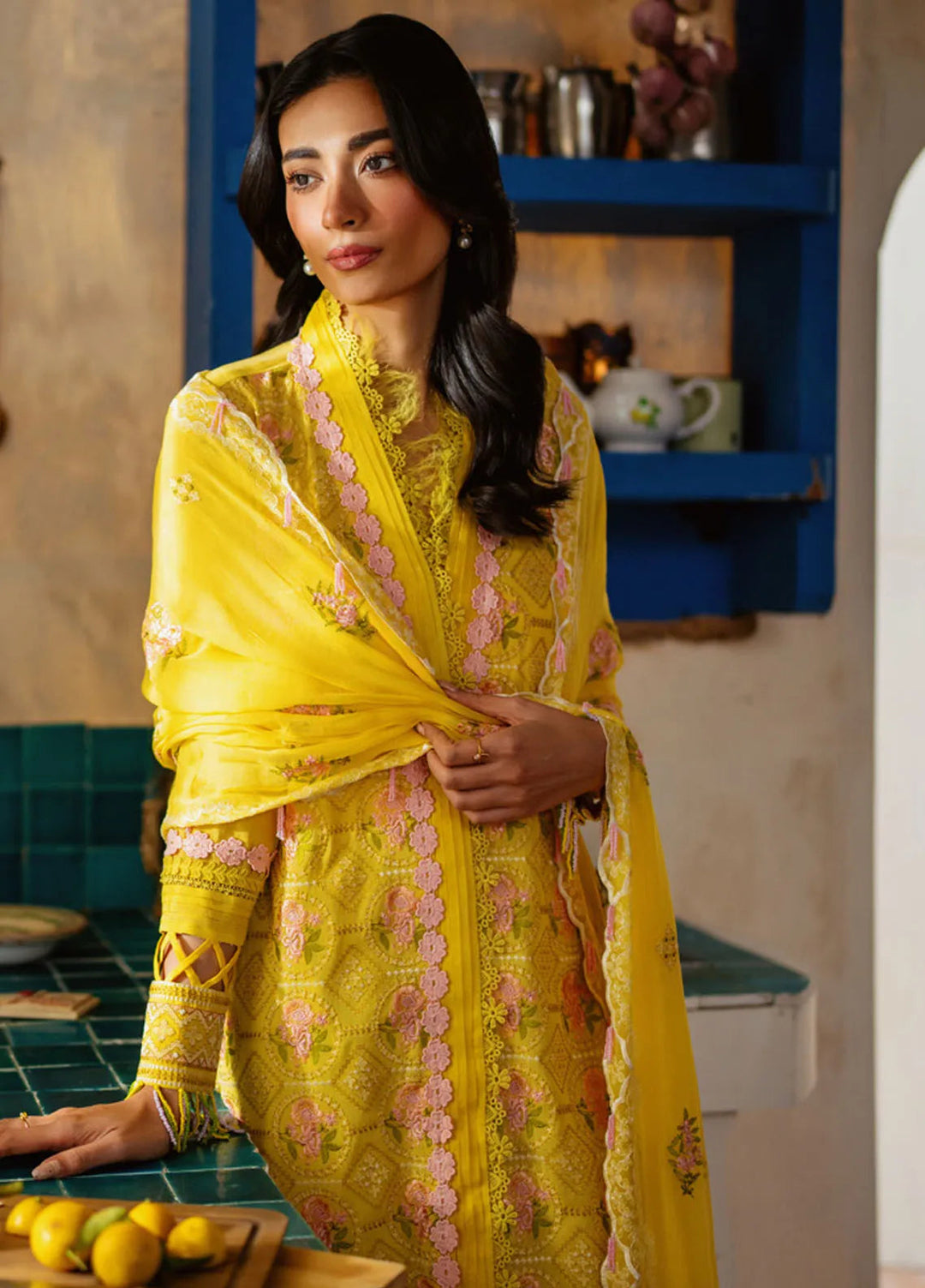 Gul Ahmed Embroidered Swiss Voile Suits Unstitched 3 Piece GA25PL LSV-52010 - Summer Collection