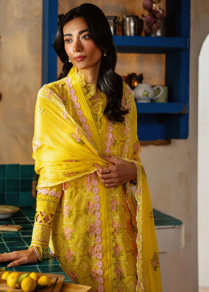 Gul Ahmed Embroidered Swiss Voile Suits Unstitched 3 Piece GA25PL LSV-52010 - Summer Collection