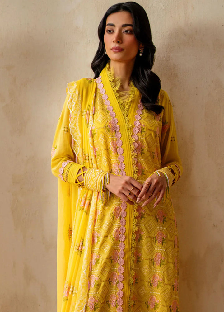 Gul Ahmed Embroidered Swiss Voile Suits Unstitched 3 Piece GA25PL LSV-52010 - Summer Collection