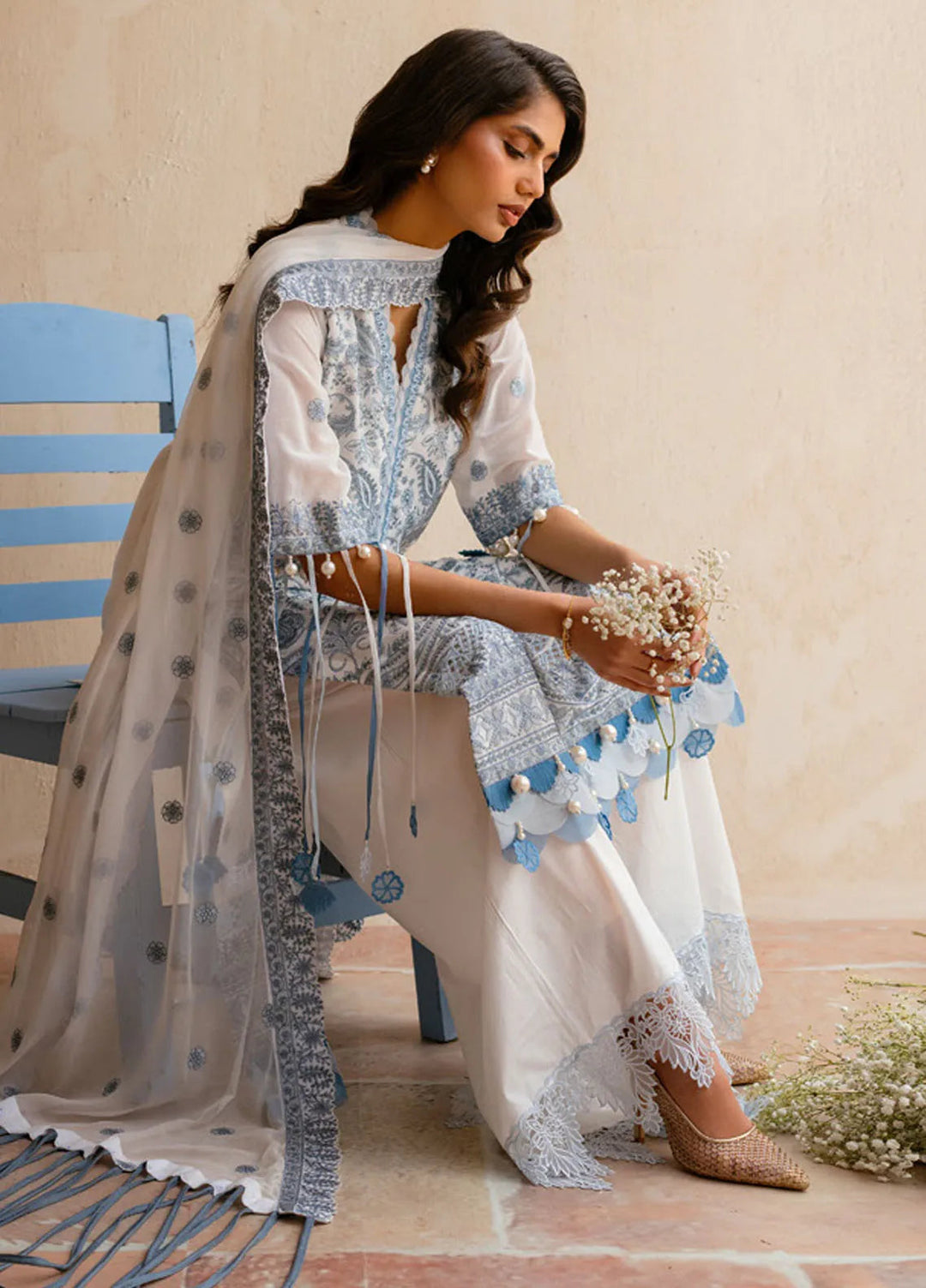 Gul Ahmed Embroidered Swiss Voile Suits Unstitched 3 Piece GA25PL LSV-52024 - Summer Collection