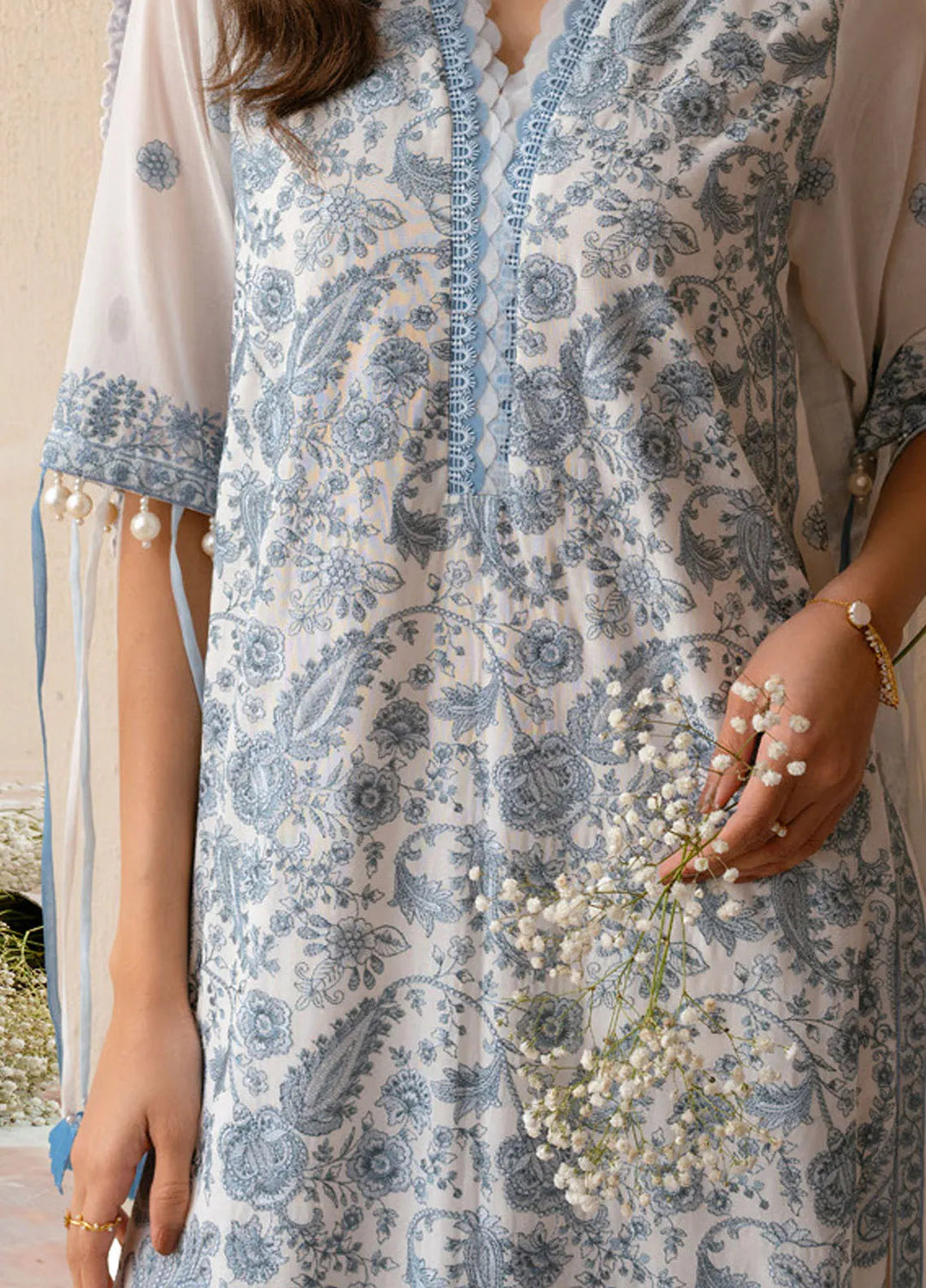 Gul Ahmed Embroidered Swiss Voile Suits Unstitched 3 Piece GA25PL LSV-52024 - Summer Collection