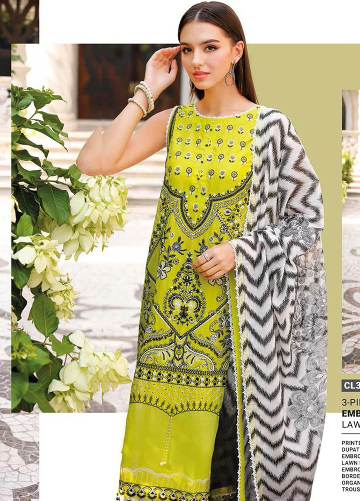 Essential Lawn By Gul Ahmed Embroidered Lawn Suits Unstitched 3 Piece GA23E CL-32038 - Summer Collection