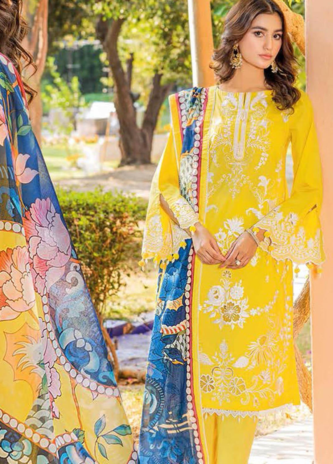 Essential Lawn By Gul Ahmed Embroidered Lawn Suits Unstitched 3 Piece GA23E CL-32066 - Summer Collection