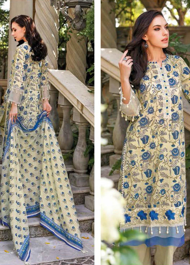 Essential Lawn By Gul Ahmed Embroidered Lawn Suits Unstitched 3 Piece GA23E CL-32113 - Summer Collection