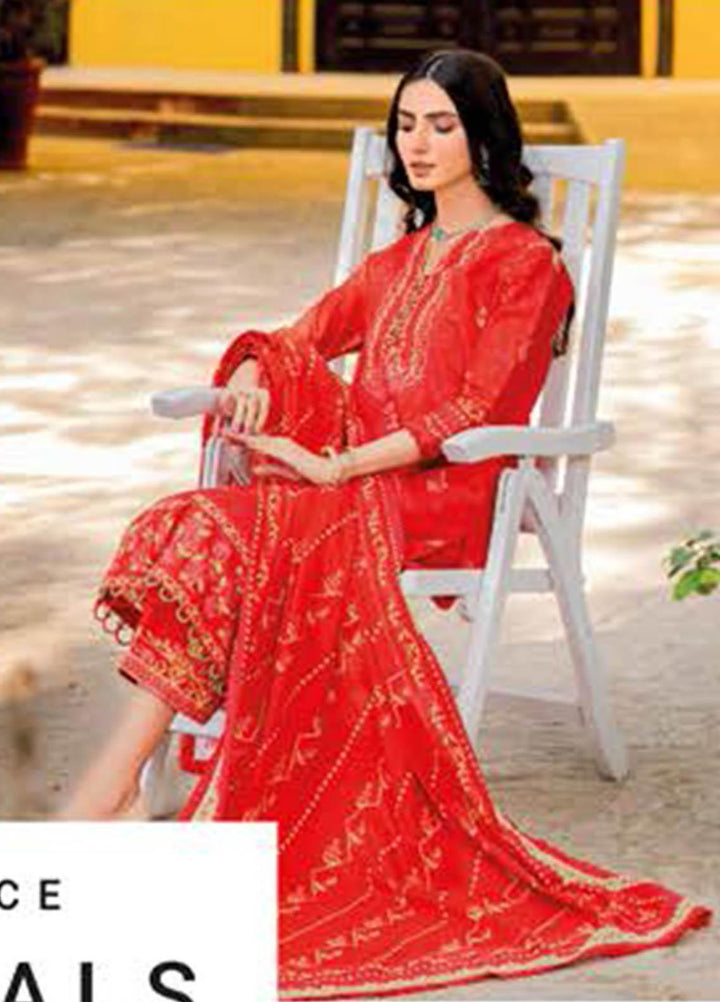 Essential Lawn By Gul Ahmed Embroidered Lawn Suits Unstitched 3 Piece GA23E CL-32119 - Summer Collection