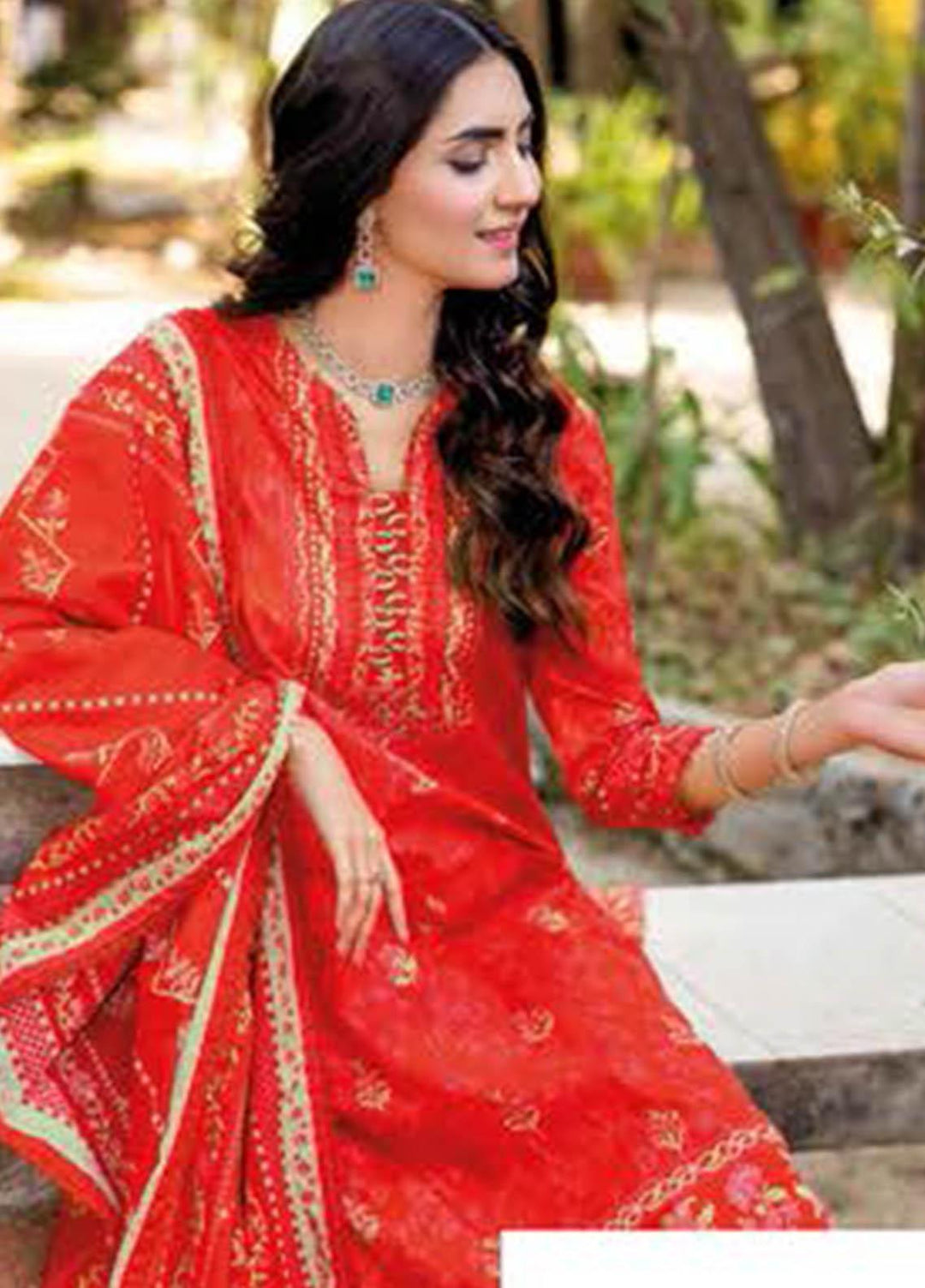 Essential Lawn By Gul Ahmed Embroidered Lawn Suits Unstitched 3 Piece GA23E CL-32119 - Summer Collection