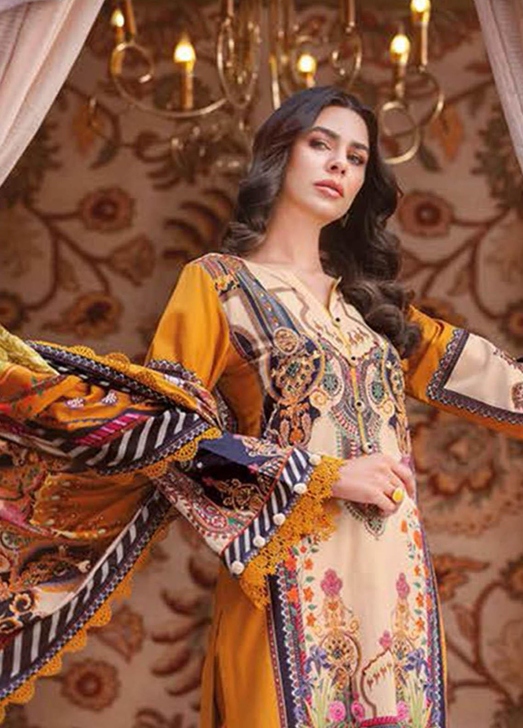 Essential Lawn By Gul Ahmed Printed Lawn Suits Unstitched 3 Piece GA23E CL-32174 - Summer Collection