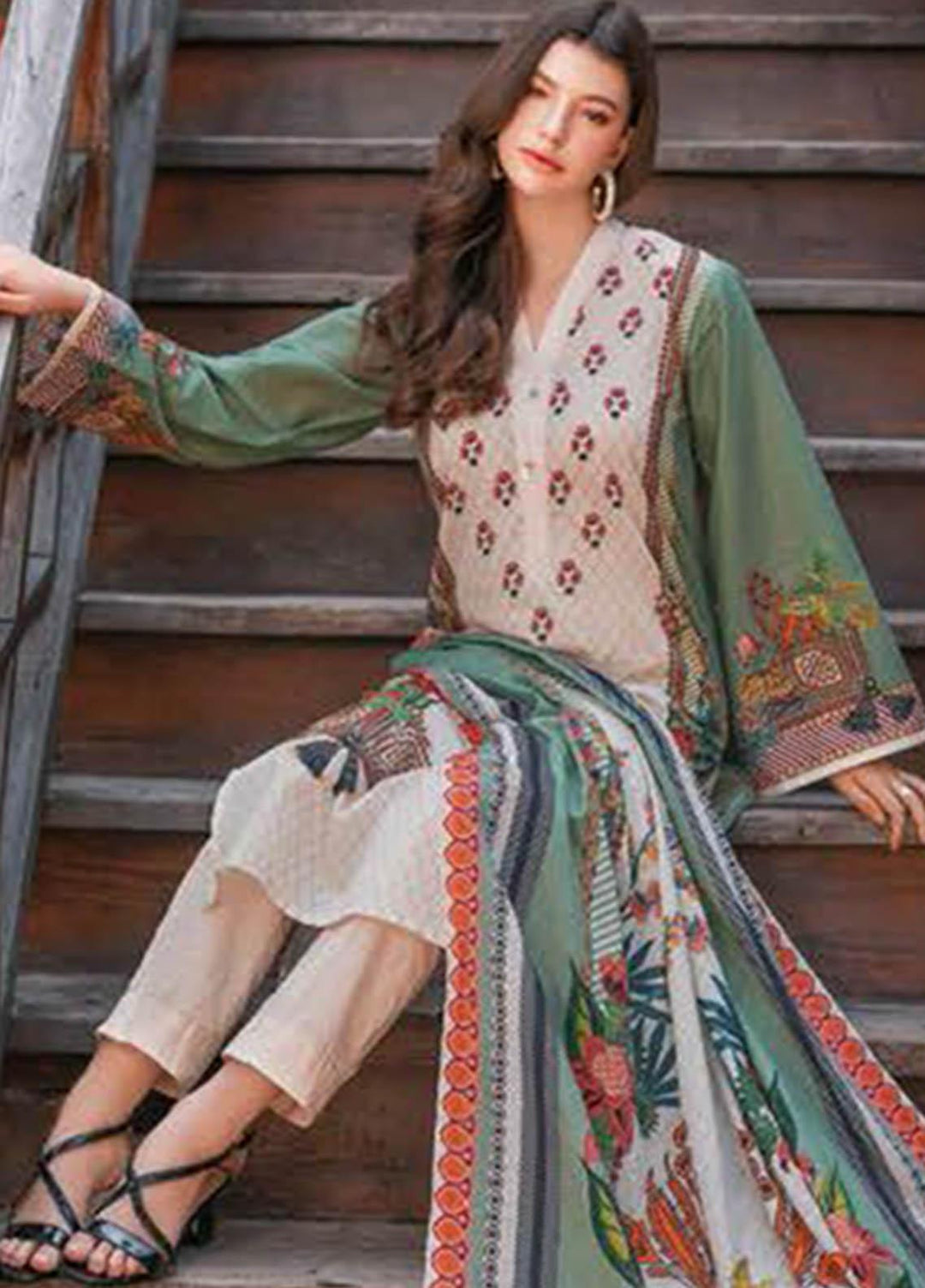 Essential Lawn By Gul Ahmed Printed Lawn Suits Unstitched 3 Piece GA23E CL-32175 - Summer Collection