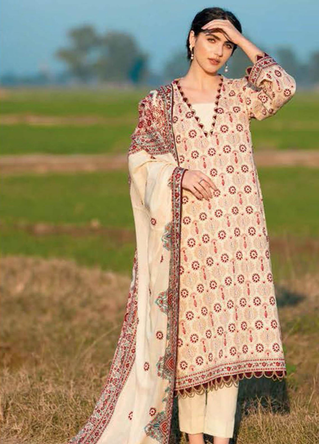Essential Lawn By Gul Ahmed Printed Lawn Suits Unstitched 3 Piece GA23E CL-32291B - Summer Collection