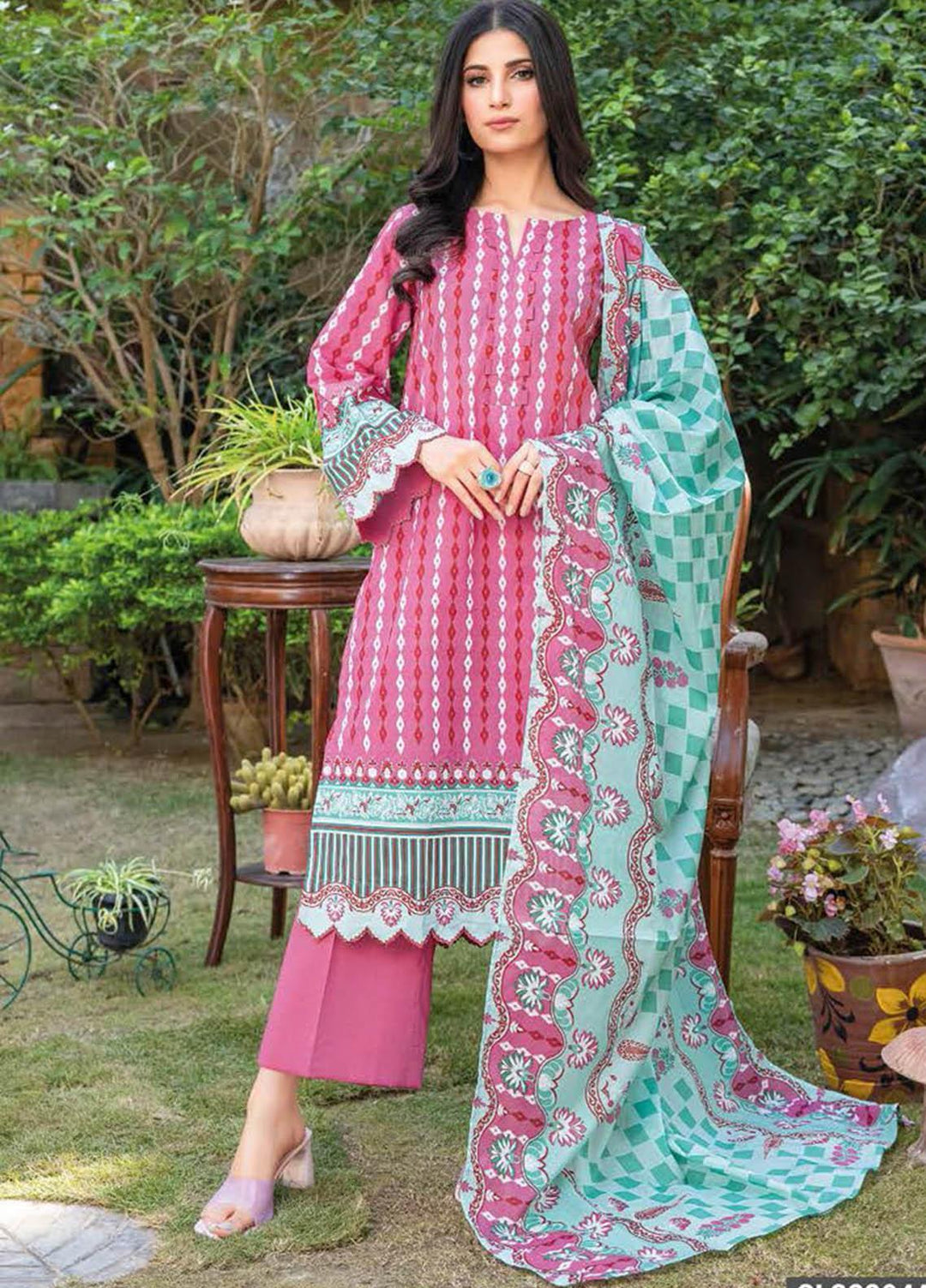 Essential Lawn By Gul Ahmed Printed Lawn Suits Unstitched 3 Piece GA23E CL-32294A - Summer Collection